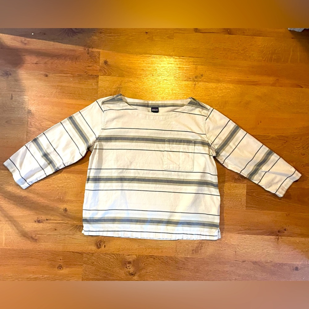 Patagonia cotton striped pullover shirt